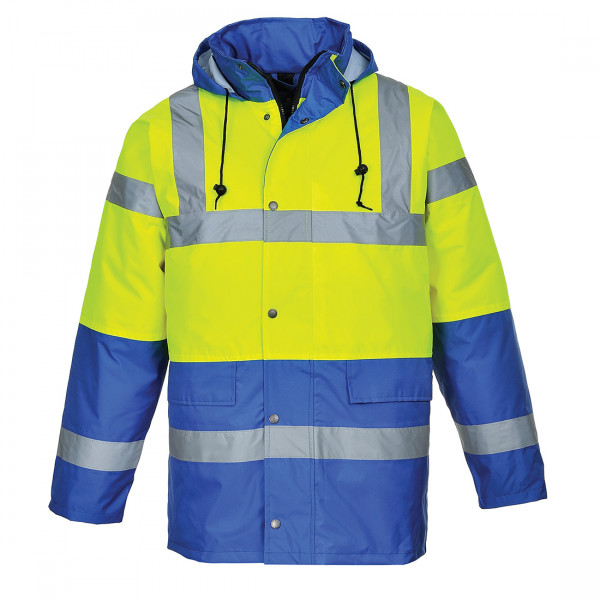 Warnschutz Winterjacke Gelb/Royalblau